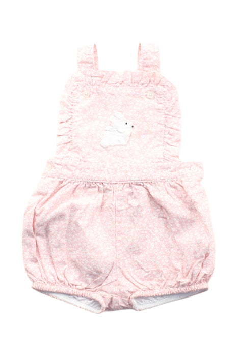 A Pink Overall Shorts from Confiture in size 3-6M for girl. (Front View)