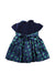 A Navy Short Sleeve Dresses from Chickeeduck in size 6-12M for girl. (Back View)