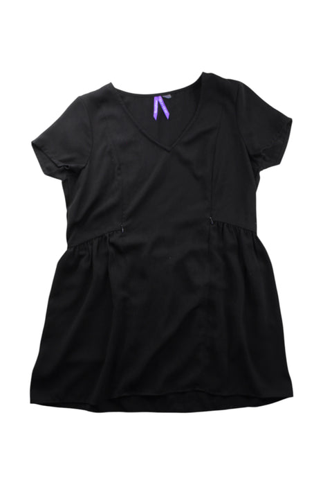 A Black Short Sleeve Dresses from Seraphine in size Maternity-M for maternity. (Front View)