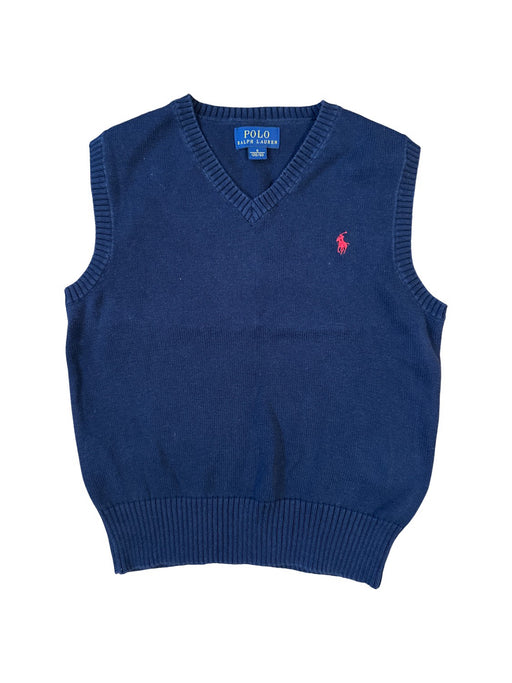 A Navy Sweater Vests from Polo Ralph Lauren in size 6T for boy. (Front View)
