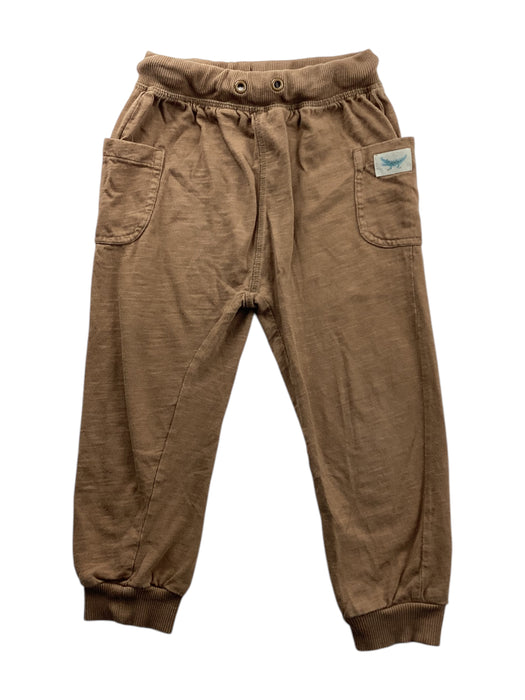 A Brown Casual Pants from Purebaby in size 3T for neutral. (Front View)