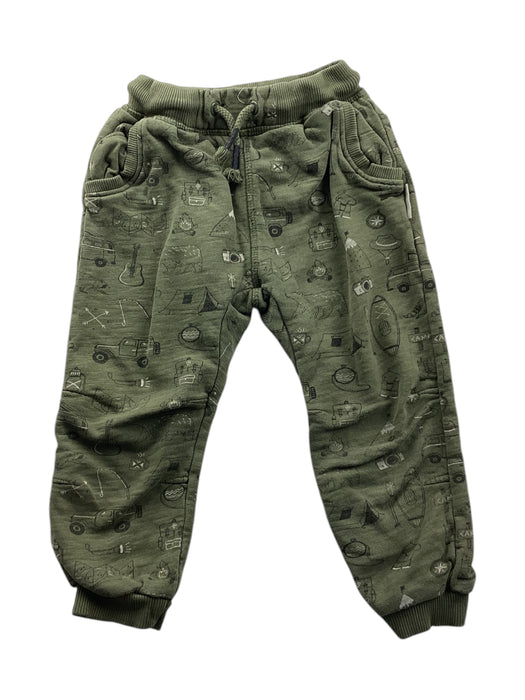 A Green Casual Pants from Purebaby in size 3T for neutral. (Front View)