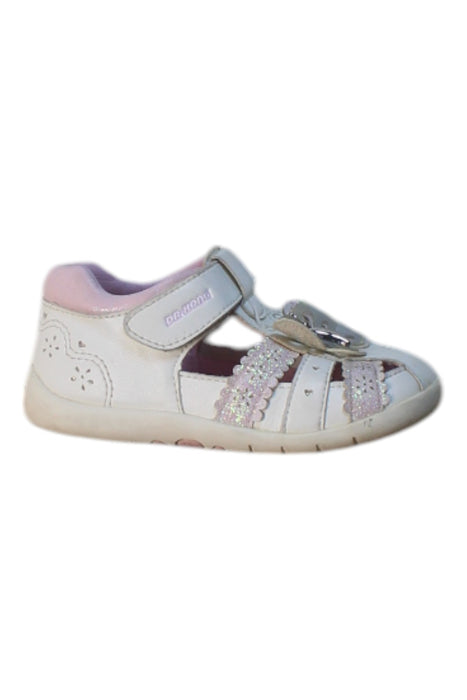 A White Sandals from Dr. Kong in size 3T for girl. (Front View)
