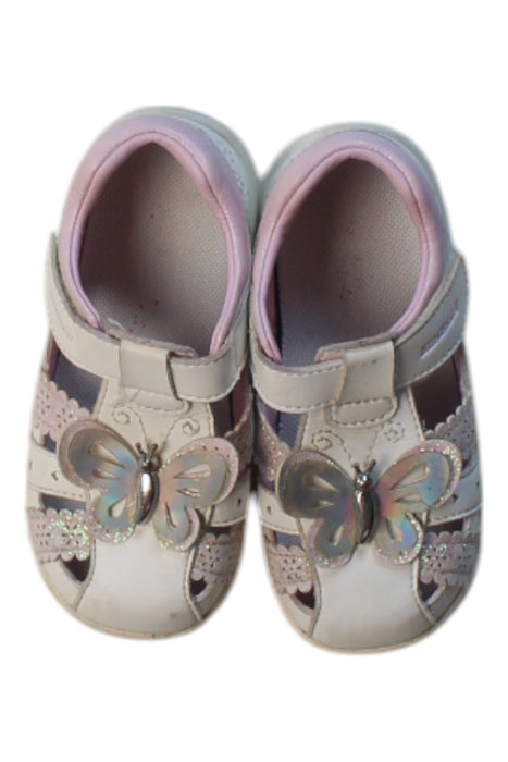 A White Sandals from Dr. Kong in size 3T for girl. (Back View)