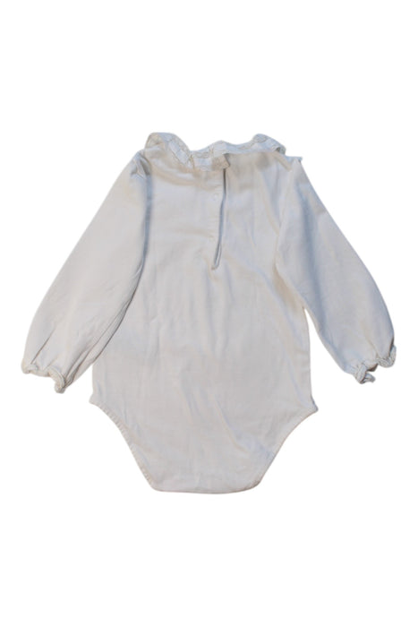 A White Long Sleeve Bodysuits from Knot in size 2T for neutral. (Back View)