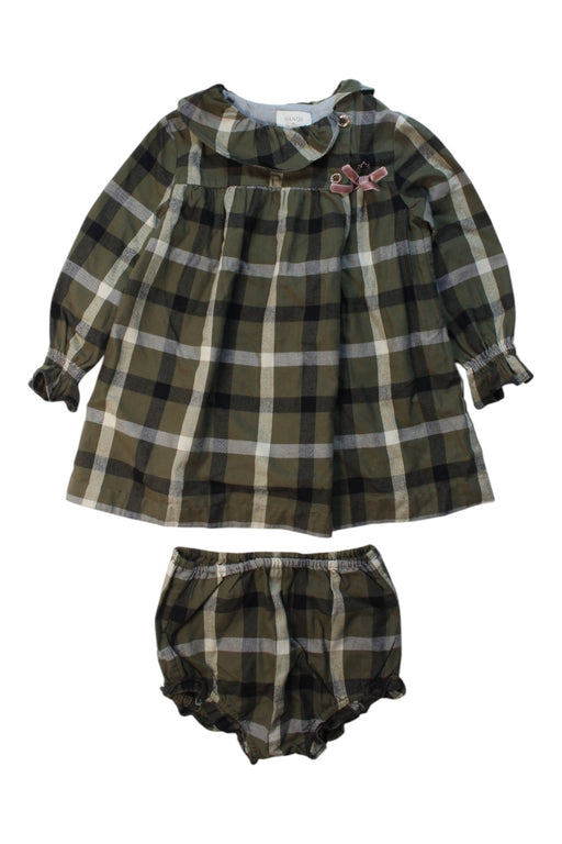 A Green Dress Sets from Nanos in size 3T for girl. (Front View)