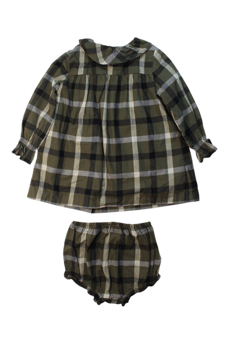 A Green Dress Sets from Nanos in size 3T for girl. (Back View)