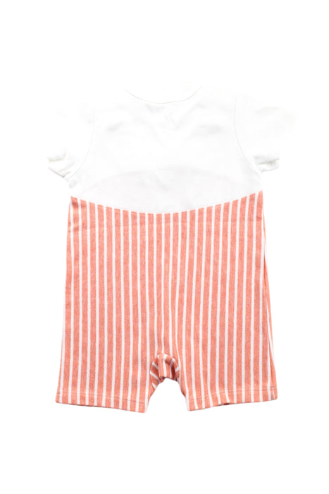 A White Short Sleeve Rompers from Momonittu in size 0-3M for neutral. (Back View)