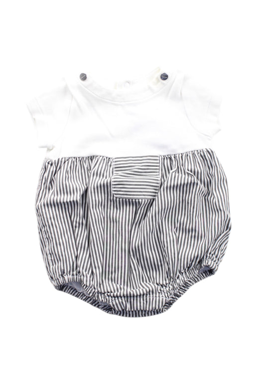 A White Short Sleeve Rompers from Jacadi in size 0-3M for neutral. (Front View)