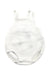 A White Sleeveless Rompers from Seed in size 0-3M for neutral. (Front View)