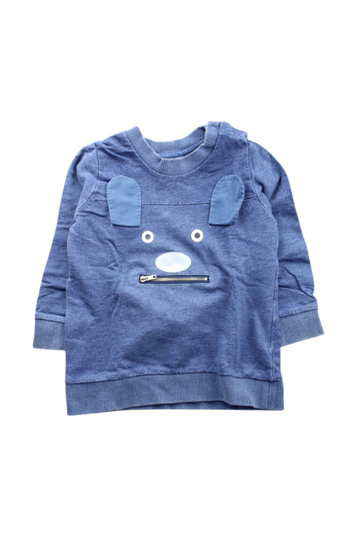 A Blue Sweatshirts from Seed in size 3-6M for neutral. (Front View)