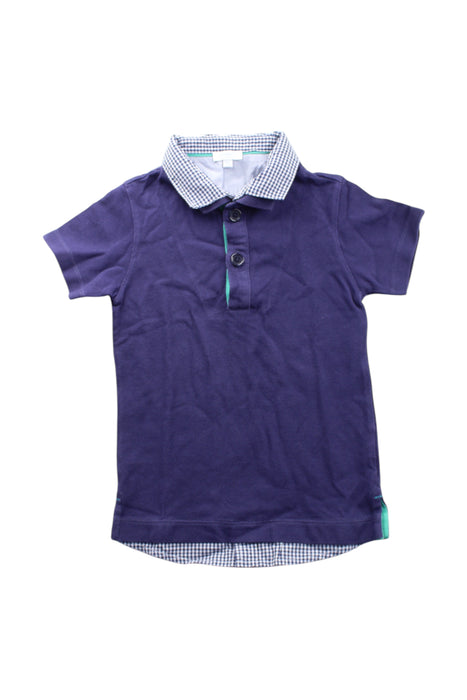 A Navy Short Sleeve Polos from Jacadi in size 6T for boy. (Front View)