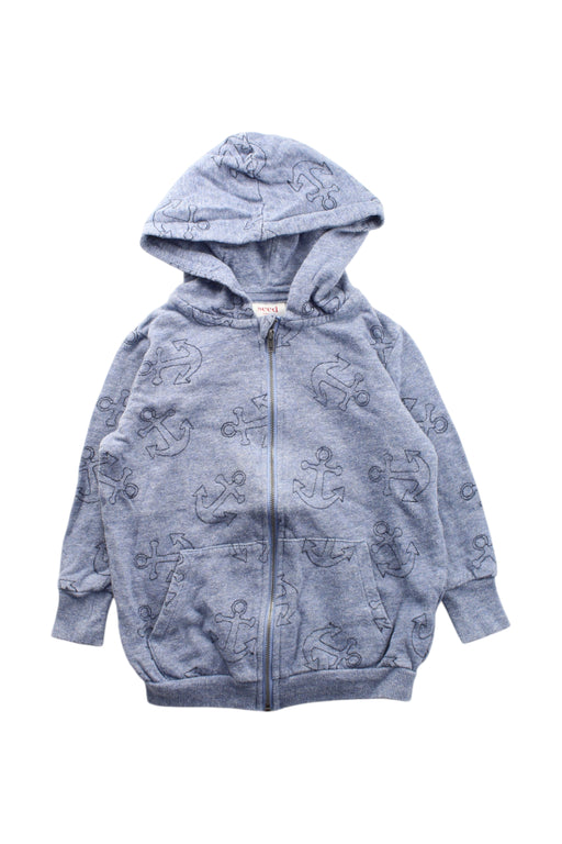 A Grey Hooded Sweatshirts from Seed in size 3T for neutral. (Front View)