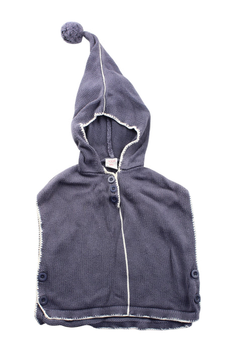 A Blue Capes & Ponchos from Seed in size 2T for neutral. (Front View)
