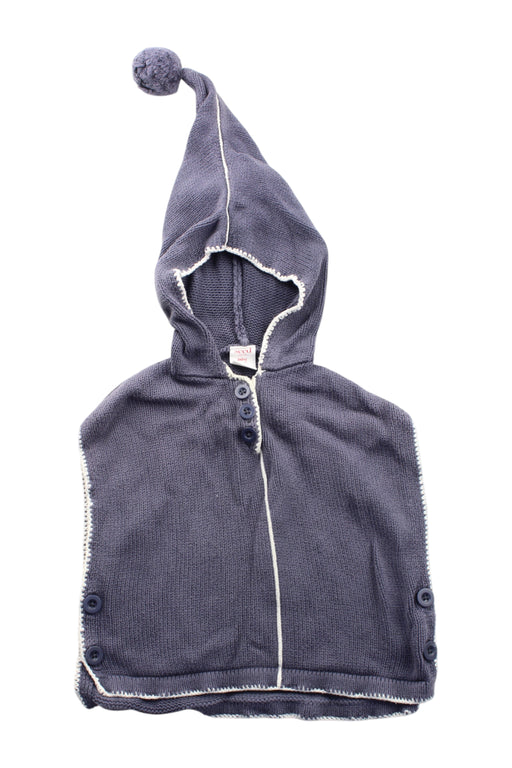A Blue Capes & Ponchos from Seed in size 2T for neutral. (Front View)