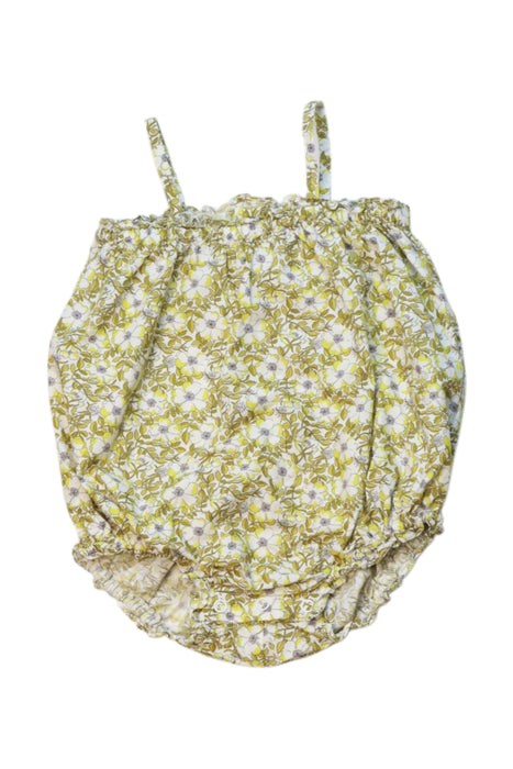 A Yellow Sleeveless Rompers from Bonpoint in size 3-6M for neutral. (Front View)