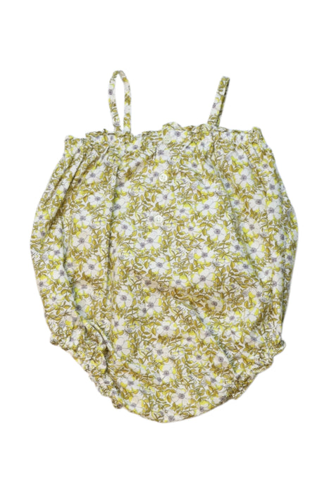 A Yellow Sleeveless Rompers from Bonpoint in size 3-6M for neutral. (Back View)