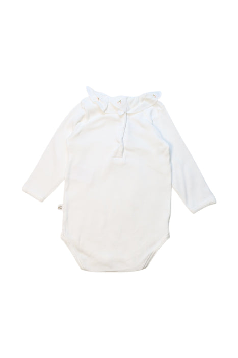 A White Long Sleeve Bodysuits from Bonpoint in size 3-6M for neutral. (Back View)