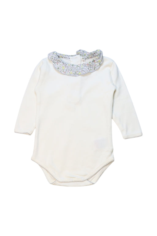 A Ivory Long Sleeve Bodysuits from Bonpoint in size 3-6M for neutral. (Front View)