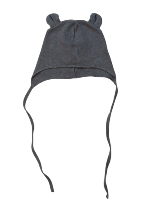 A Grey Winter Hats from Babe & Tess in size 6-12M for neutral. (Front View)