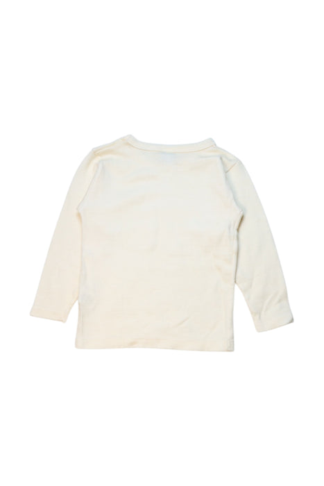 A Ivory Long Sleeve T Shirts from Petit Bateau in size 4T for neutral. (Back View)