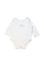 A White Long Sleeve Bodysuits from Mothercare in size 0-3M for neutral. (Front View)
