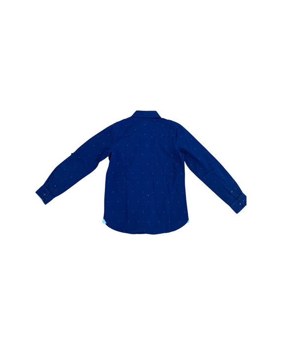A Navy Long Sleeve Shirts from Cyrillus in size 12Y for boy. (Back View)