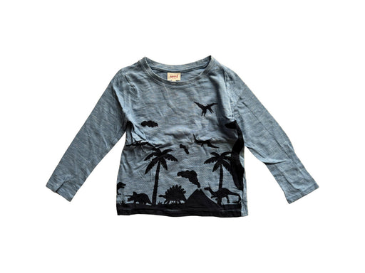 A Blue Long Sleeve T Shirts from Seed in size 5T for boy. (Front View)