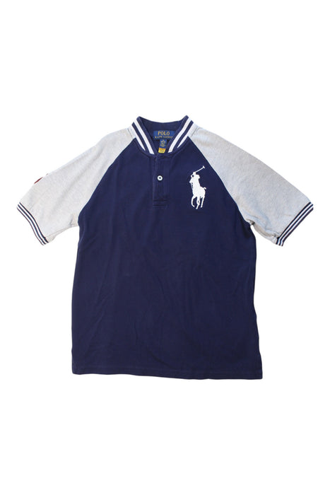 A Navy Short Sleeve Polos from Polo Ralph Lauren in size 10Y for boy. (Front View)