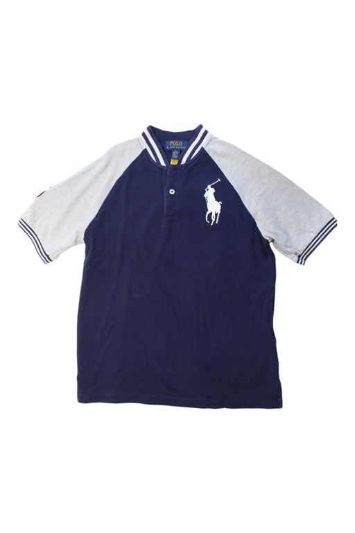 A Navy Short Sleeve Polos from Polo Ralph Lauren in size 10Y for boy. (Front View)