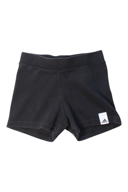 A Black Shorts from Adidas in size 4T for girl. (Front View)