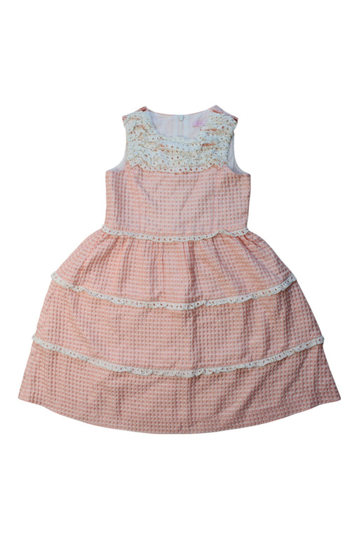 A Pink Sleeveless Dresses from Nicholas & Bears in size 6T for girl. (Front View)