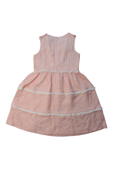 A Pink Sleeveless Dresses from Nicholas & Bears in size 6T for girl. (Back View)