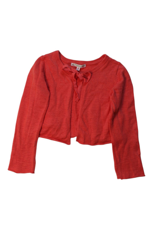 A Red Cardigans from Bonpoint in size 6T for girl. (Front View)