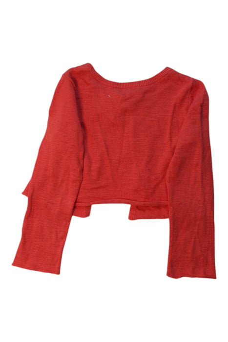 A Red Cardigans from Bonpoint in size 6T for girl. (Back View)