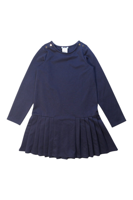 A Navy Long Sleeve Dresses from Jacadi in size 8Y for girl. (Front View)