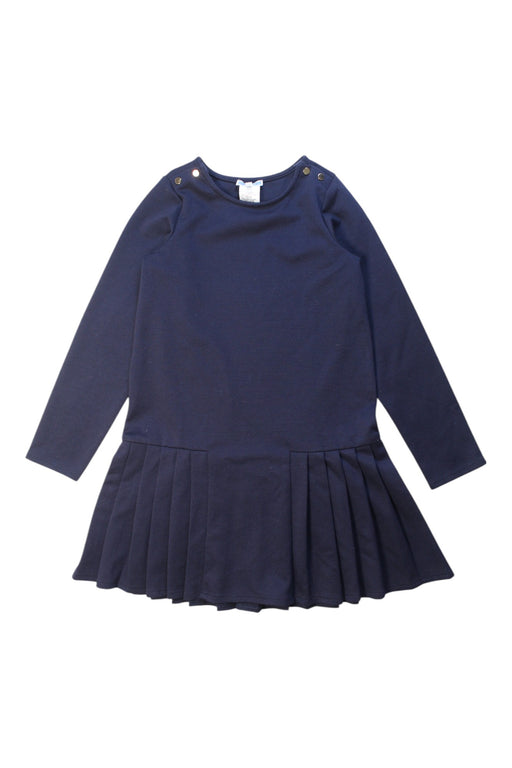 A Navy Long Sleeve Dresses from Jacadi in size 8Y for girl. (Front View)