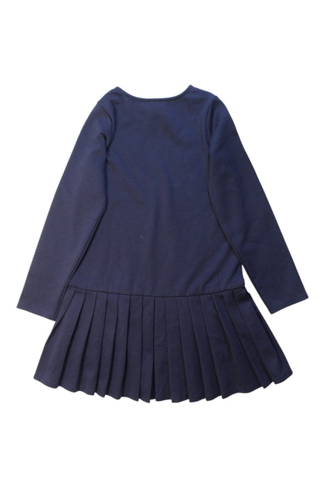 A Navy Long Sleeve Dresses from Jacadi in size 8Y for girl. (Back View)