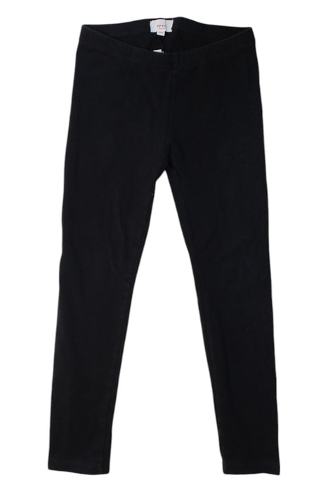 A Black Leggings from Seed in size 5T for girl. (Front View)