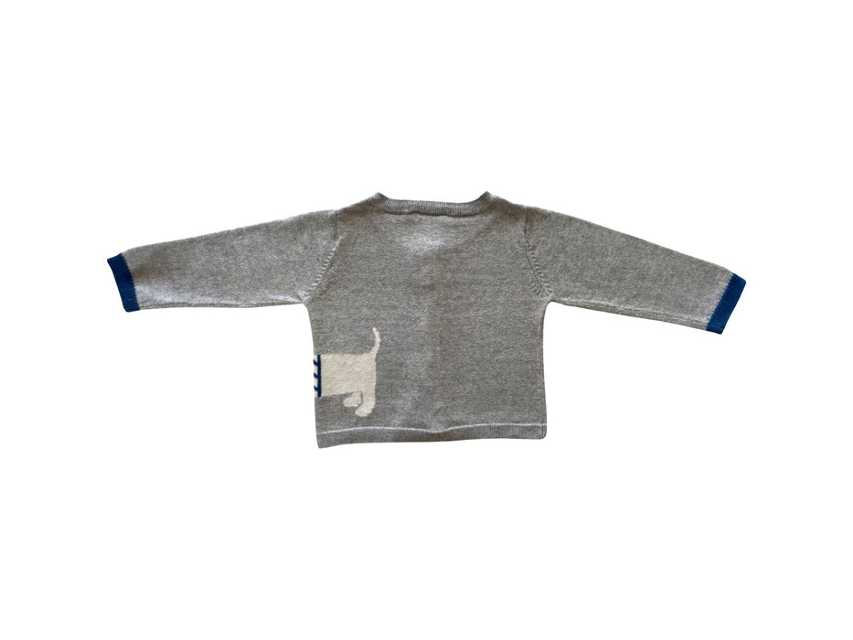 A Grey Cardigans from Jacadi in size 6-12M for neutral. (Back View)