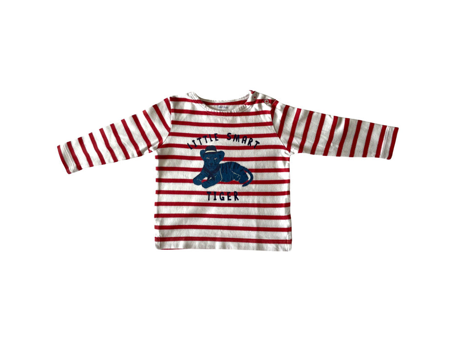 A White Long Sleeve T Shirts from Bout'Chou in size 6-12M for neutral. (Front View)