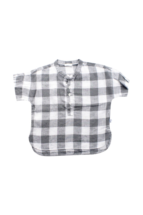 A Grey Short Sleeve Shirts from Il Gufo in size 12-18M for neutral. (Front View)