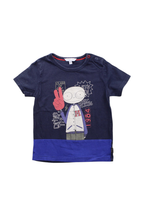 A Navy Short Sleeve T Shirts from Little Marc Jacobs in size 3T for boy. (Front View)