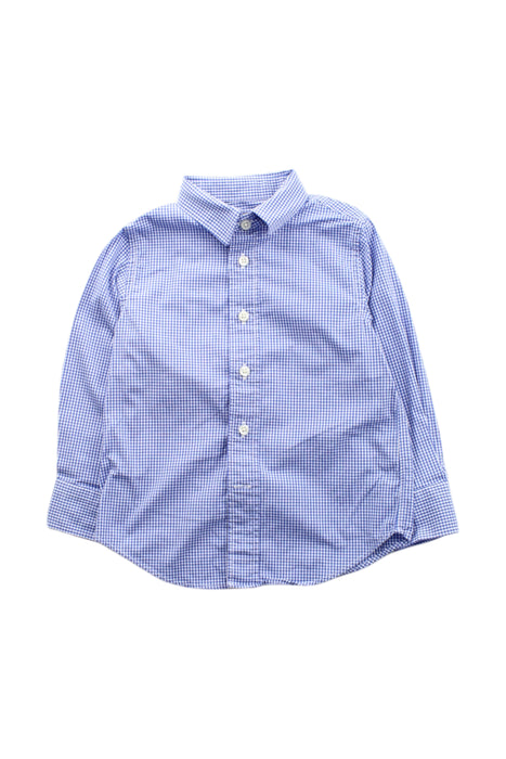 A Blue Long Sleeve Shirts from Crewcuts in size 2T for boy. (Front View)