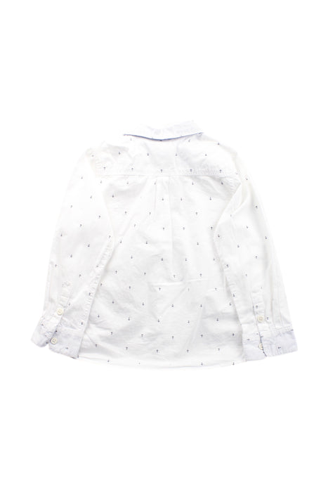 A White Long Sleeve Shirts from Petit Bateau in size 4T for neutral. (Back View)