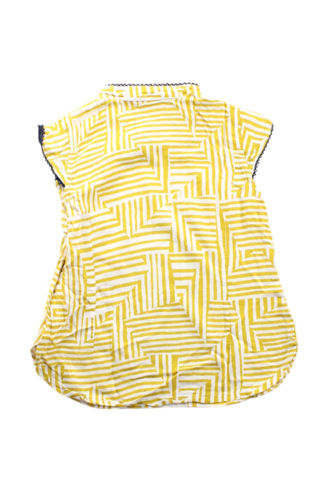 A Yellow Sleeveless Tops from La Faute à Voltaire in size 6T for girl. (Back View)