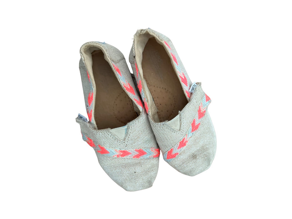 A Beige Espadrilles from Toms in size 4T for neutral. (Back View)