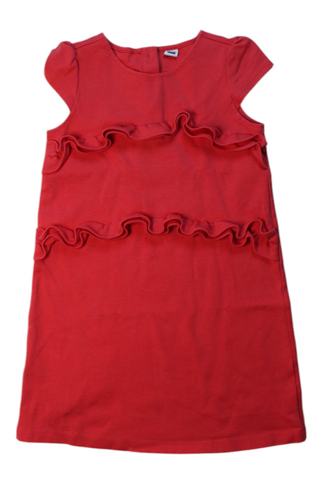 A Red Short Sleeve Dresses from Janie & Jack in size 6T for girl. (Front View)