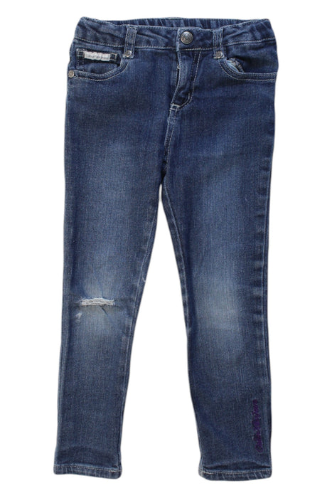 A Blue Jeans from Calvin Klein in size 4T for girl. (Front View)