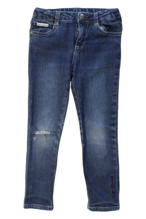 A Blue Jeans from Calvin Klein in size 4T for girl. (Front View)